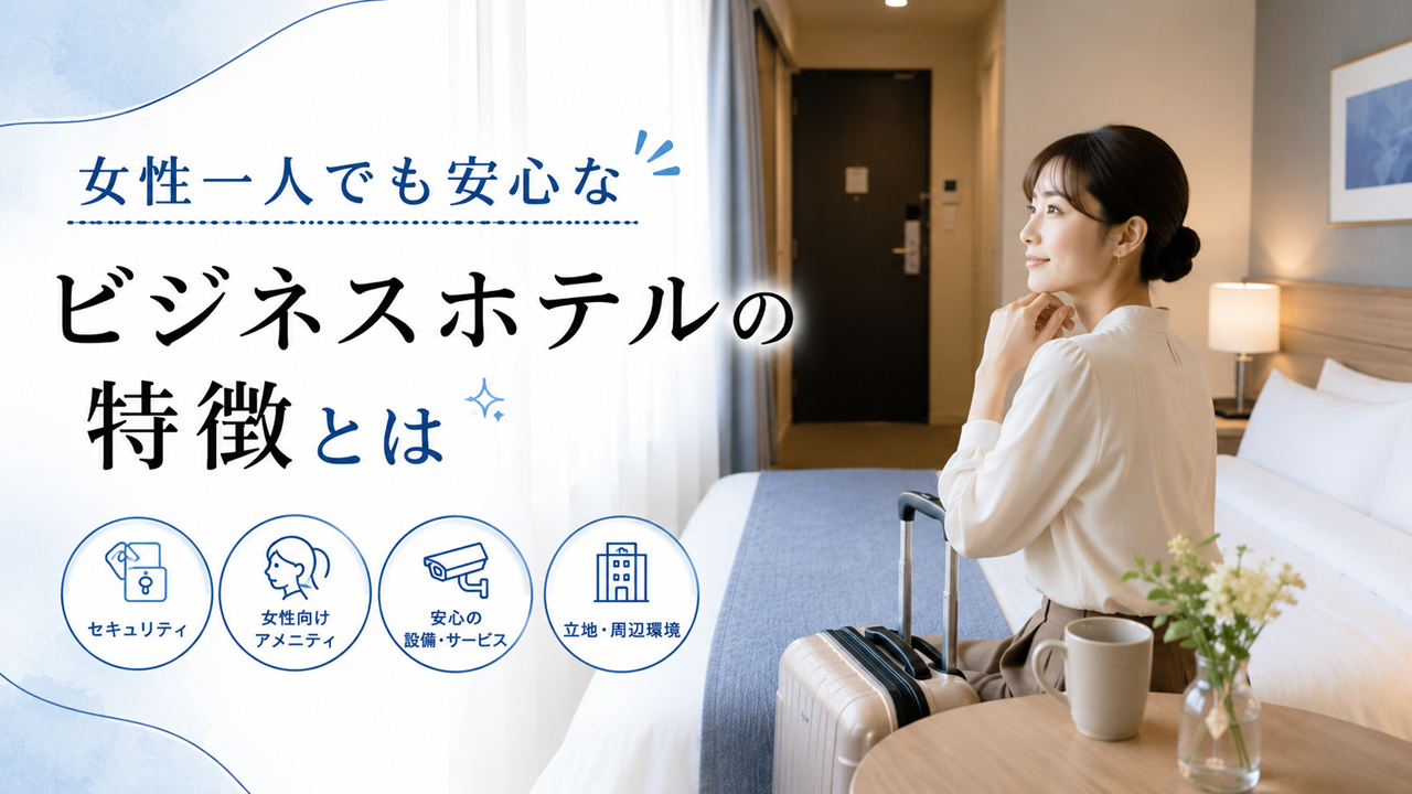女性一人でも安心なビジネスホテルの特徴とは