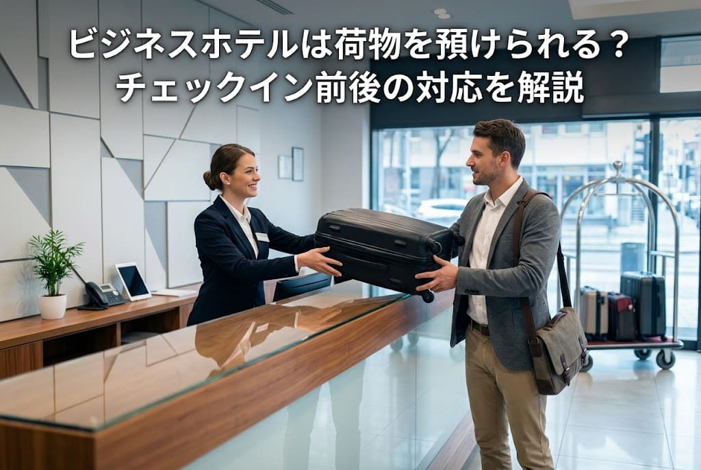 ビジネスホテルは荷物を預けられる？チェックイン前後の対応を解説