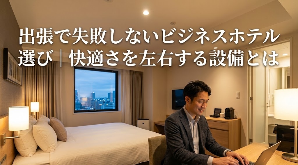 出張で失敗しないビジネスホテル選び｜快適さを左右する設備とは